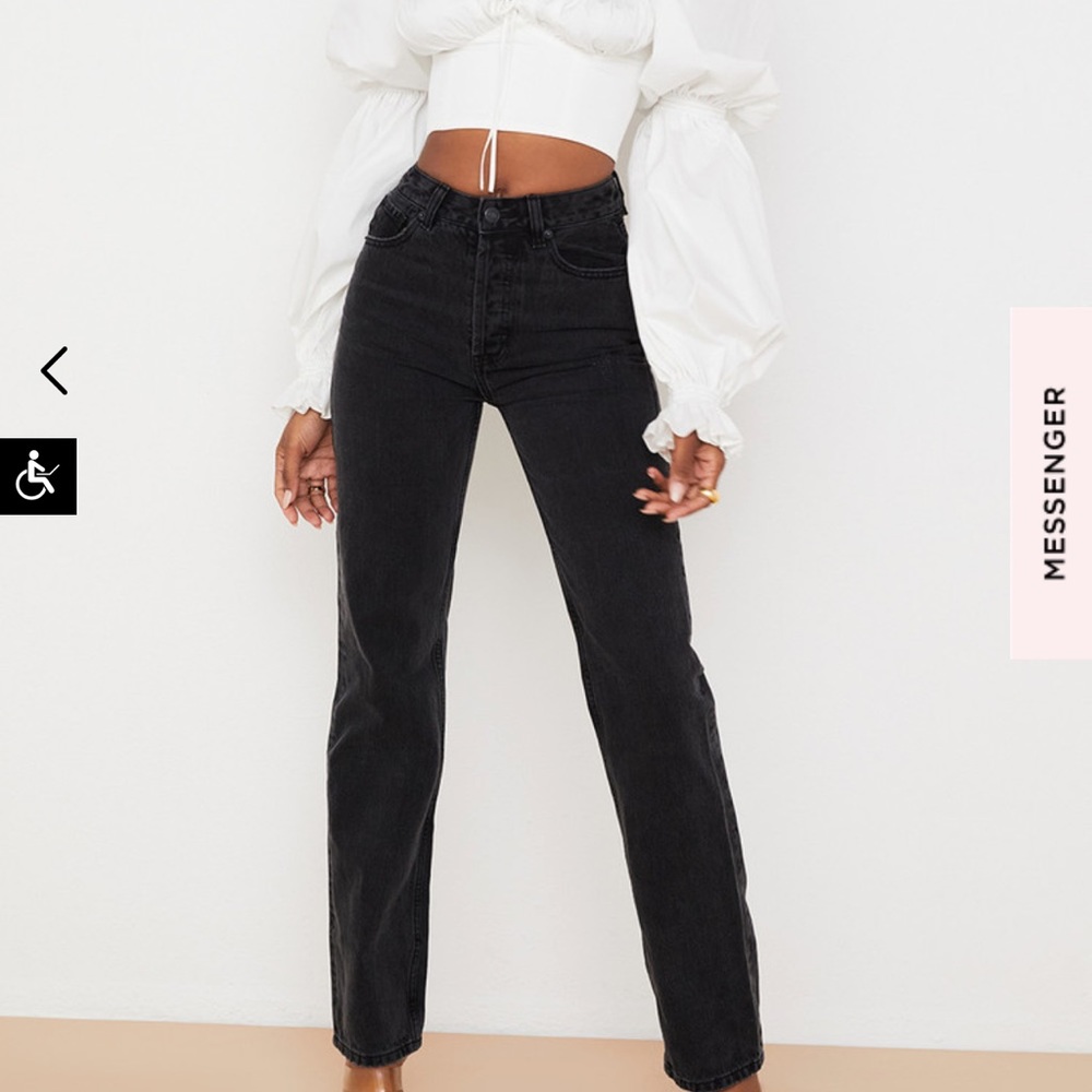 House of CB: Black vintage fit high waist jeans - Yara